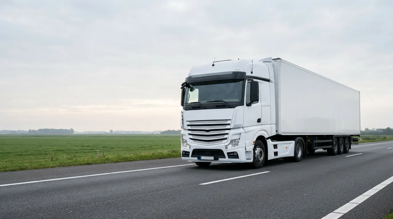 Vrachtwagen op de weg door de Benelux
